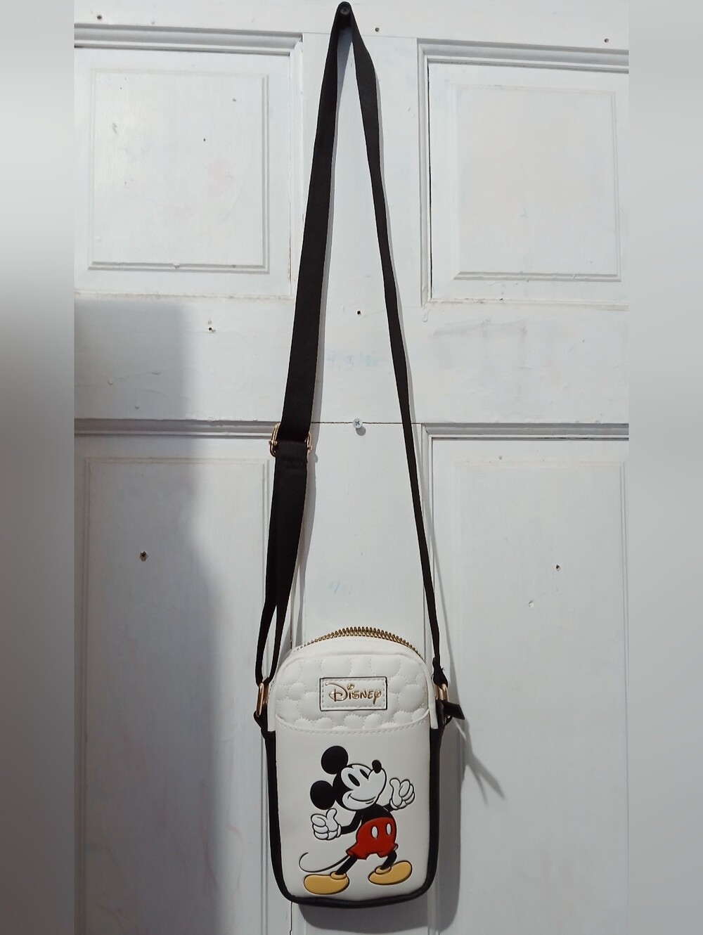 Disney Mickey Mouse Crossbody Phone Bag with Black Strap. Never Used.